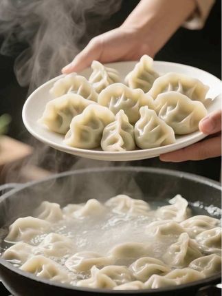 咱这手工水饺,就是家里的味道。 用的都是新鲜肉菜,剁得细细的,调馅时就放点油盐酱醋,没那些乱七八糟的添加,吃着放心。 皮是手擀的,不薄不厚,煮出来滑溜溜的,咬一口,馅儿的香味直冒。 不管是煮着吃,还是煎得金黄金黄的,都好吃。蘸点醋,再来瓣蒜,一口一个,越吃越香。 早上煮一碗当早饭,晚上下一锅当晚饭,热乎乎的,吃着舒坦。老人小孩都爱这口,就跟家里妈妈包的一个味儿。#饺子 #水饺 #手工水饺#图文伙伴计划