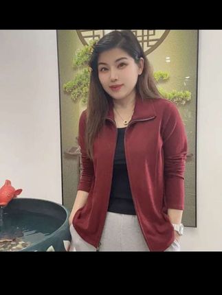 怡特美【暖肤绒-拉链开衫】秋上新时尚翻领流光风显瘦开衫256609#洋气减龄 #高级感穿搭