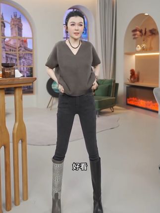 #牛仔裤 #百搭裤子 #显瘦显高显腿长 #每日穿搭 #高级感穿搭