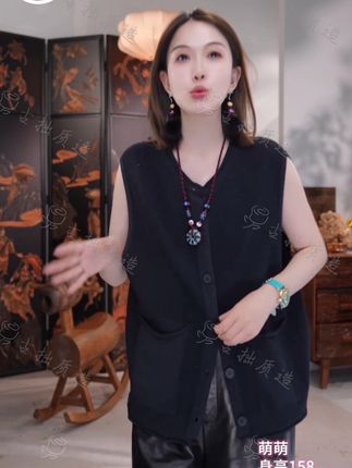 华夫马甲!棉麻卷边极简主义马甲!GZ6692#马甲#时尚百搭#秋冬必备 #舒适柔软 #谁穿谁好看系列