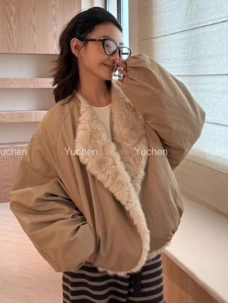 【YUCHEN 】(三色云朵)  重磅双面穿人造小湖羊欧貂绒毛毛外套~#小个子穿搭 #今天穿什么 #穿搭分享 #外套穿搭 #时髦穿搭