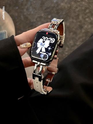金属滑梯皮质蝴蝶扣表带适用华为FIT3fit2红米watch5/4代小米9pro#iwatch表带 #华为表带#小米表带#华为表带推荐 #小米表带推荐