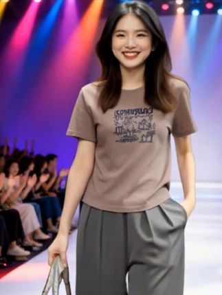 #气质上衣女 #短袖T恤 #谁穿谁好看 #女装 #上衣穿搭