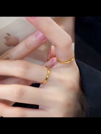 钛钢戒指 不掉色简约个性细款符号戒指小众轻奢高级感素圈A503#戒指 #钢钛戒指 #小众配饰 #素圈戒指 #情侣对戒