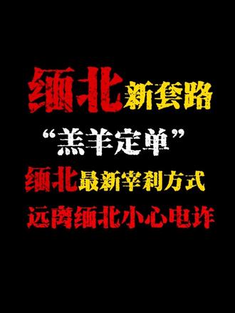 缅北新套路“羔羊订单”远离缅北,远离电诈、小心套路#书荒推荐#文荒推荐#远离坏人#保护自己#真实生活分享计划