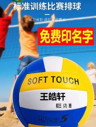 #5号软排球中考专用球儿童小学生初中生软式硬沙滩排球比赛训练习