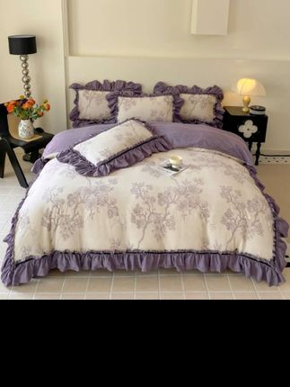 法式花边四件套上新,铺床真的太好看了,面料水洗亚麻的柔软厚实洗过不起球#四件套 #种草 #亚麻四件套 #家居好物清单