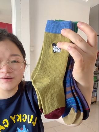 到手4双儿童#中筒袜 这颜值这价格太值了#袜子 #儿童袜子