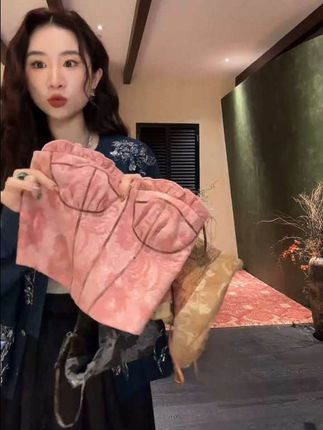 三吉黑花【秘语】新中式小吊带背心女植物扎染木耳边美背上衣#原创设计#内搭吊带背心推荐 #热点宝