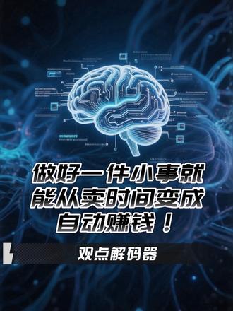 做好一件小事,就能从卖时间变成自动赚钱
#职场干货 #副业变现 #系统思维 #buildinpublic #搞钱思路