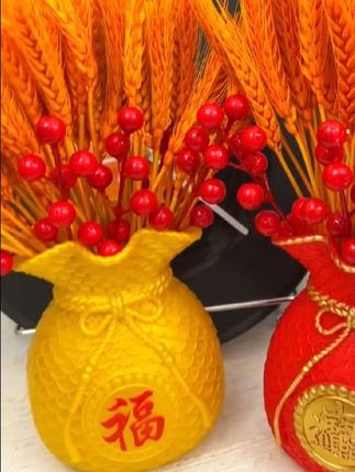 仿真花黄金大麦干花束福袋钱袋,金黄亮眼,客厅与开业乔迁好装饰。#黄金麦穗 #黄金麦穗客厅摆件 #黄金麦穗干花 #黄金麦穗装饰 #黄金麦穗好看寓意又好
