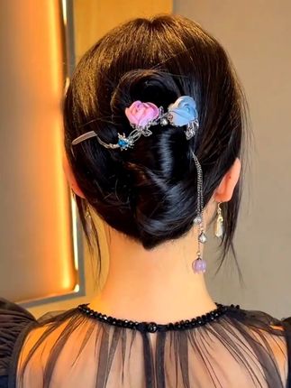 #发饰分享 #盘发教程 #发夹 #美出高级感 #这也太好看了