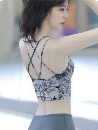 国风瑜伽服女新款水墨带胸垫美背绝美普拉提训练运动健身套装 #瑜伽服女 #运动健康 #美背 #瑜伽健身服穿搭 #运动健身套装