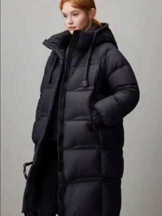 高品质95白鹅绒显瘦百搭连帽黑色羽绒服
