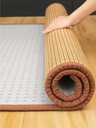 #凉席#结实耐用V/雅鹿新款凉席地垫睡觉地铺榻榻米床垫午睡垫家用艾草冰藤席软垫#提高睡眠质量 #美观实用
