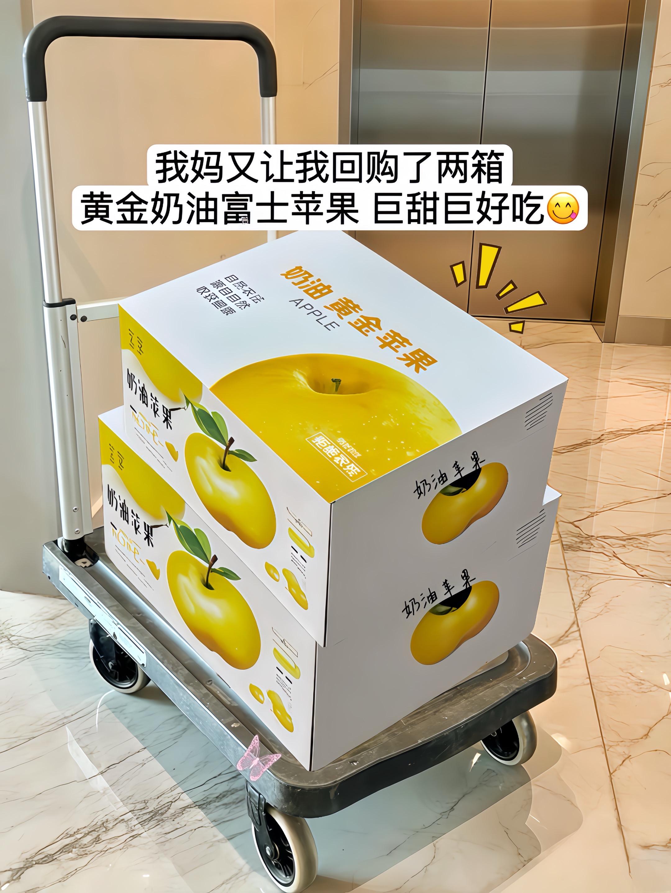 山东朋友推荐!!这个奶油苹果真的太好吃了😋好脆甜,黄金奶油富士苹果!金黄透亮的颜值扑鼻的果香,一口咬下去惊艳到我了,怎么可以这么脆甜呀,而且脆,不硬,一口一口的根本停不下来香香甜甜的全家人都爱吃!#黄金奶油富士苹果 #新鲜应季水果#苹果原来还能这么吃#应季水果 #奶油苹果