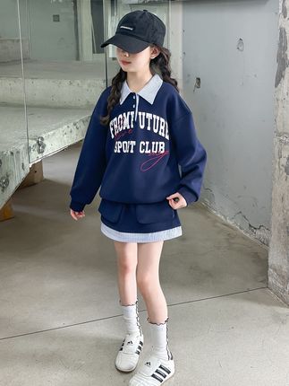 买了买了,就一个女儿,别人有的咱也得有,翻领POLO衫搭配半身裙,学院风穿搭,一套上身也太好看了吧#女童穿搭 #女童套装 #学院风穿搭 #秋季穿搭 #女童秋季穿搭攻略