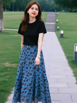 # 穿出自信穿出美丽 # 碎花半身裙 # 碎花裙 #高级感穿搭 #夏季穿搭