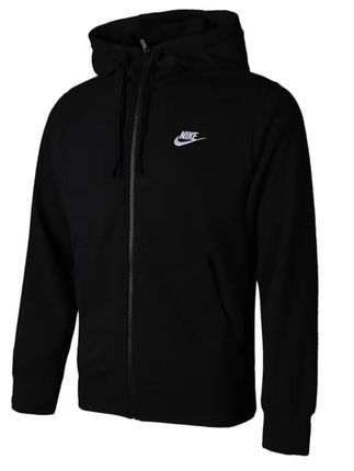 nike耐克男款运动外套 NSW CLUB HOODIE FZ FT针织夹克BV2649-010#创作灵感