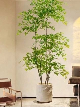 #绿植盆栽 #仿真植物 #植物摆件 #绿植 #客厅植物推荐 南天竹落地盆栽仿生绿植轻奢摆件客厅家居装饰造景假树