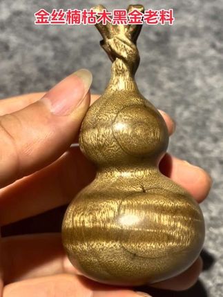 正宗金丝楠枯木黑金老料水波纹龙头葫芦实木无漆无蜡手把件小摆件 #文玩收藏 #器物之美 #真材实料 #金丝楠木 #非遗文化传承