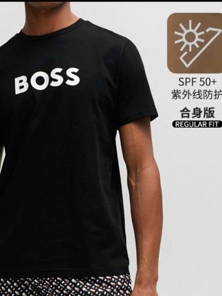 HUGO BOSS雨果博斯男士夏季新款圆领短袖T恤透气新款时尚休闲半袖