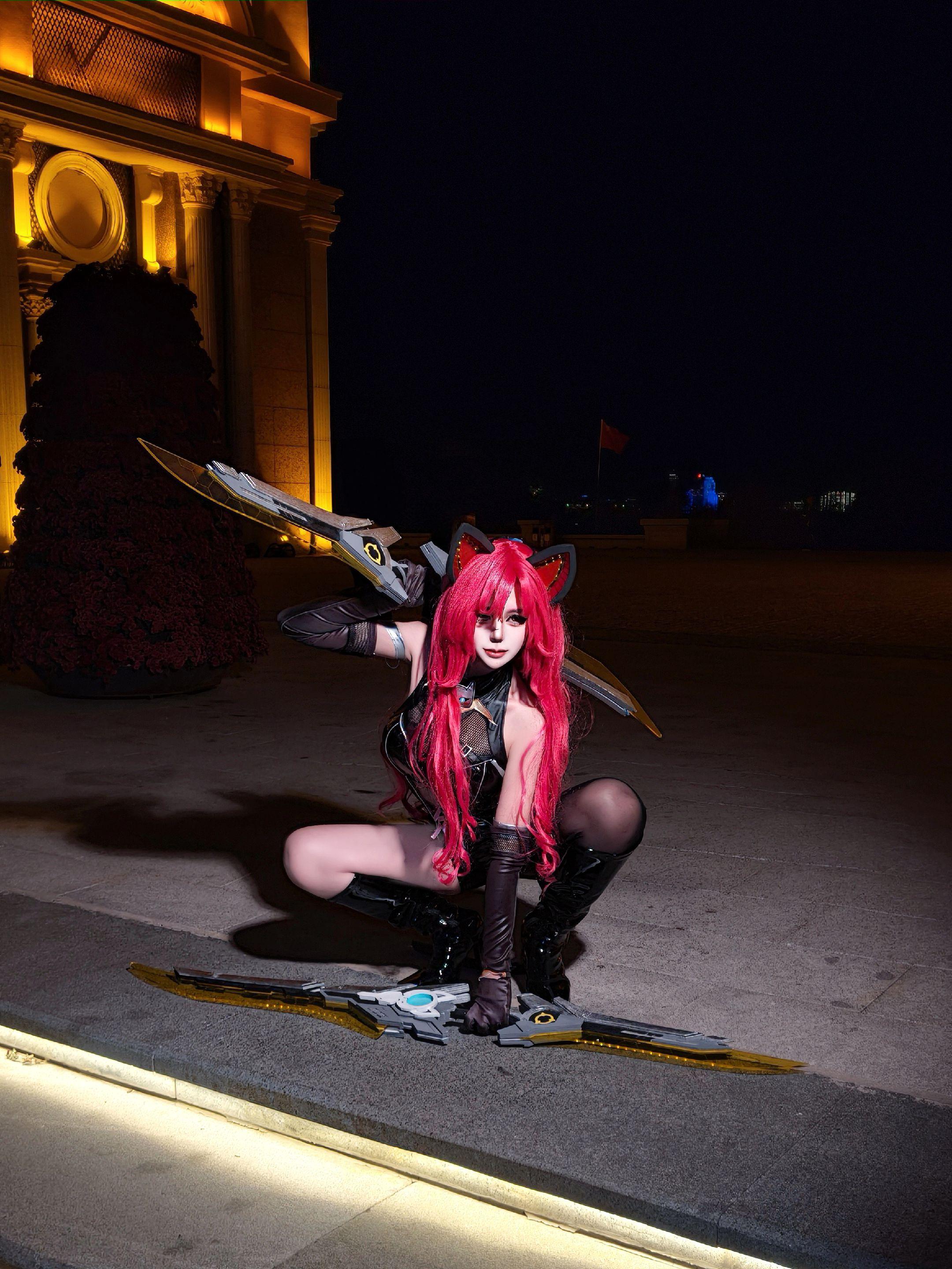 要面子还是要命呢。#阿珂 #cos #暗夜猫娘 #王者荣耀