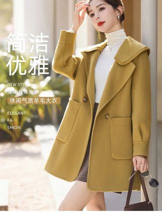 今年流行的新款双面羊毛大衣#做工精细 #优雅气质 简约大气#谁穿谁漂亮