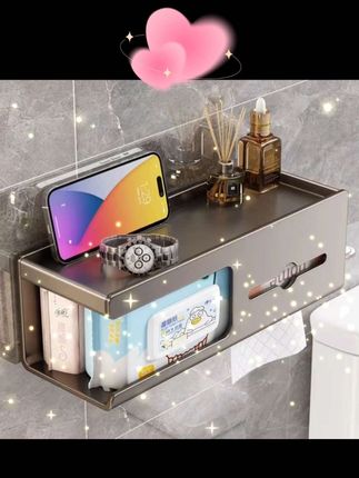 #多功能壁挂纸巾盒 #浴室置物架 #壁挂纸巾盒 #洗手台收纳 #浴室好物