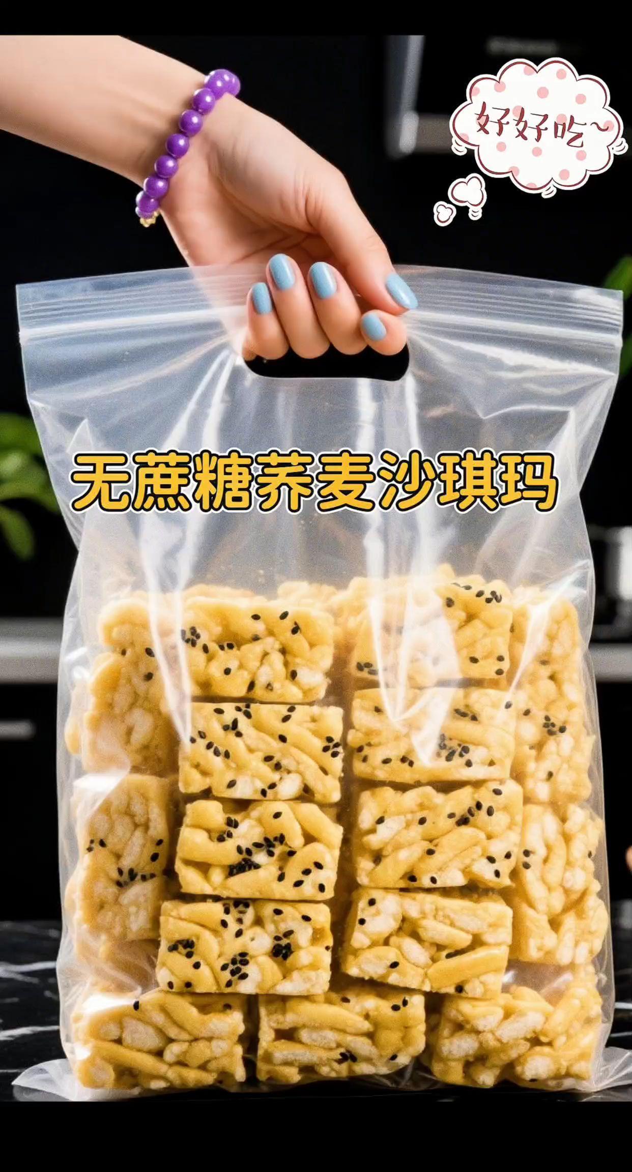 50包无蔗糖荞麦沙琪玛,蛋香超浓郁!宝子们!挖到超好吃的代餐零食啦~这款无蔗糖荞麦沙琪玛,到手整整50包,性价比直接拉满! 蛋香特别浓郁,入口酥软不粘牙,甜味恰到好处还不腻。荞麦成分健康,当作早餐、下午茶或饿了垫肚子都超合适,好吃没负担,减脂期也能放心炫! #无蔗糖零食#荞麦沙琪玛#休闲代餐#蛋香零食 #好吃不腻零食