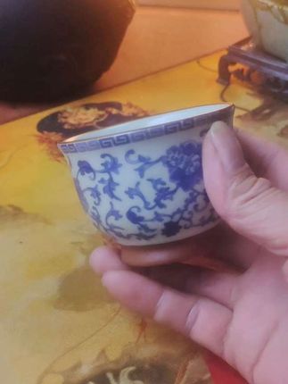 青花汝窑主:/ 人杯个人专用喝茶杯单杯个高档茶盏品茗杯#主人杯#茶生活 #今天你喝茶了吗