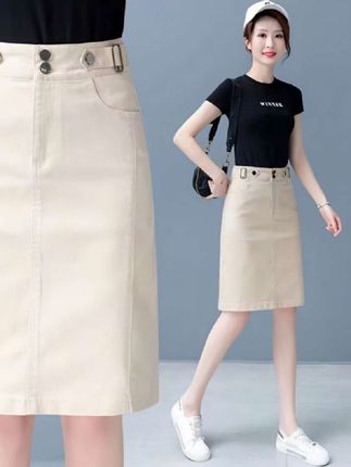 短裙女春夏新款半身裙女2025年高腰显瘦包臀裙时尚百搭a字一步裙#面料柔软舒适 @好物分享#+