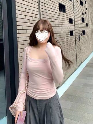 松弛极简长袖T恤女+内搭吊带两件套 60253#显瘦搭配 #显瘦穿搭 #显高显瘦穿搭 #女神穿搭 #穿衣显瘦
