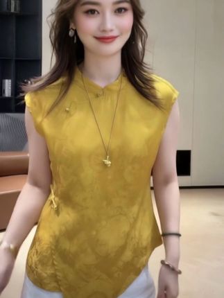 提花上衣,尽显优雅气质!每天一套提花,美丽不打烊!#夏季穿搭 #新中式穿搭