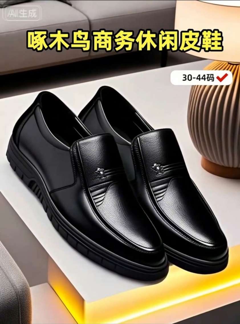 #男士真皮皮鞋 #皮鞋男 #皮鞋男士 #一脚蹬皮鞋男 #头层牛皮男鞋