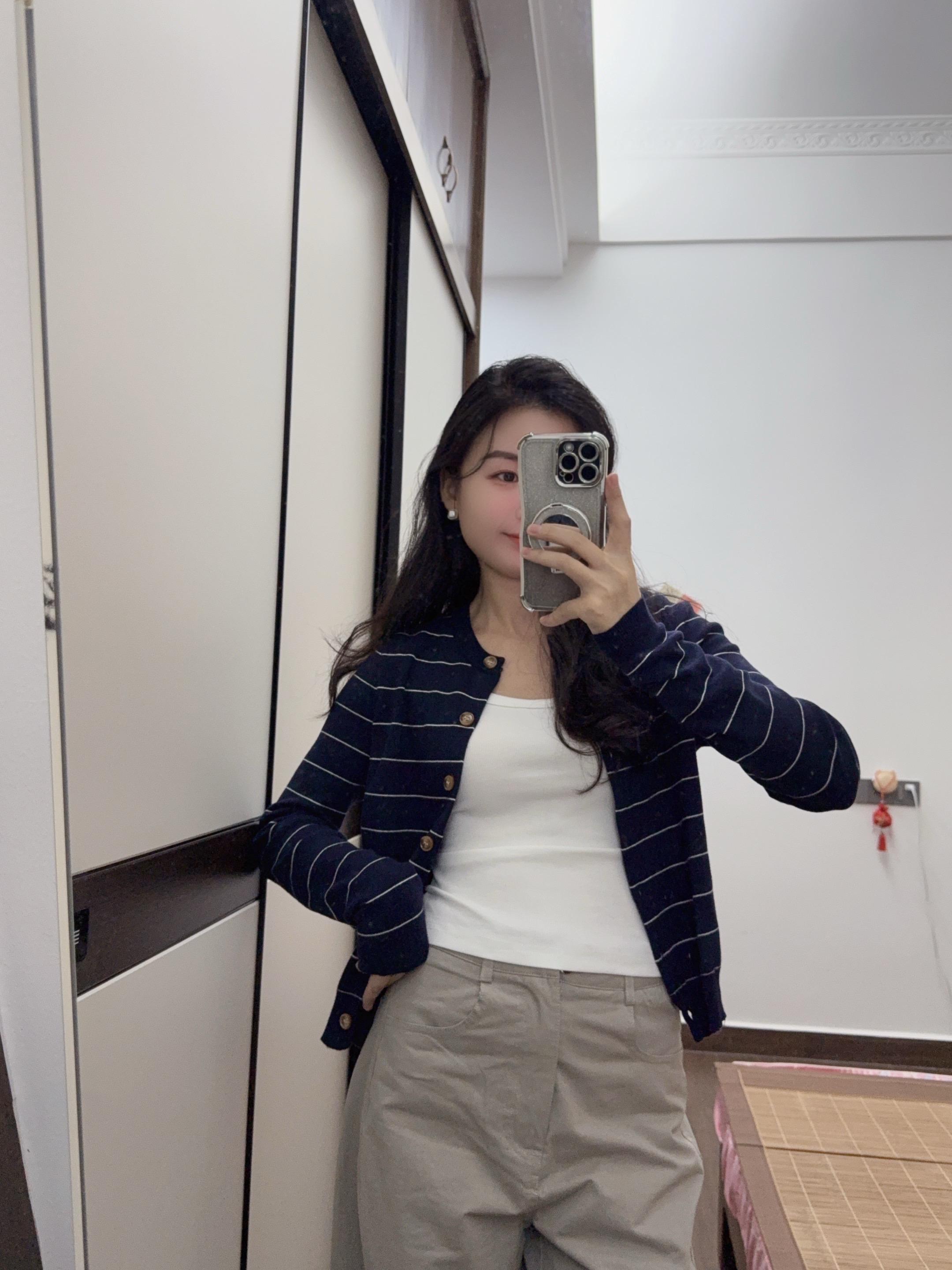 #针织开衫 #早秋穿搭 #小个子穿搭