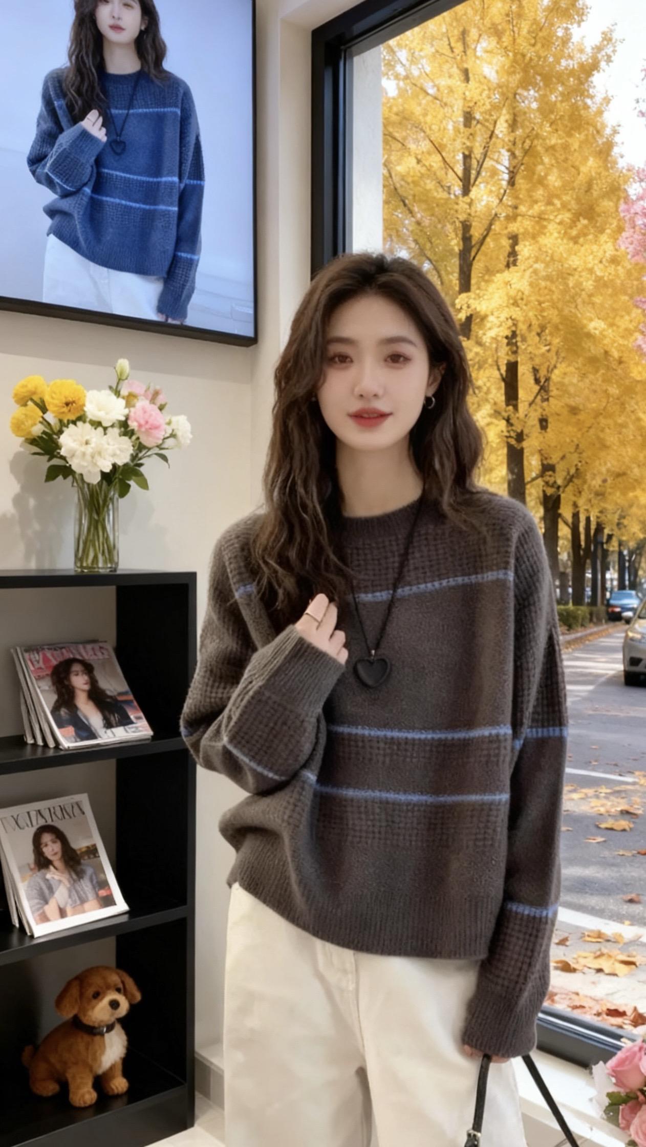 #慵懒风穿搭 #毛衣穿搭 #针织衫 #春秋穿搭 #毛衣控