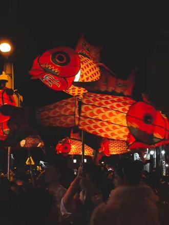 来济南百花洲也能看到鱼灯#鱼灯