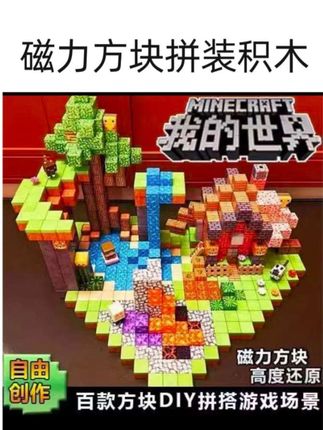 看似平平无奇的小方块,拼搭起来有无穷的魔力。小小方块,六面磁吸,随意拼搭,想怎么拼就怎么拼。高清数码喷印,图案细腻逼真,色彩鲜艳持久。全新升级,超强磁力拼搭,不散架,孩子更喜欢!没有固定单一的拼搭场景,可以自由发挥想象力,让方块充满创造力。圆润光滑无毛刺,给孩子带来安全舒适的拼搭体验。而且这个拼搭的啪嗒声也好解压,六面磁吸,不分正反,随意拼搭,简直太好玩了!#我的世界 #益智玩具 #玩具 #积木 #磁力积木
