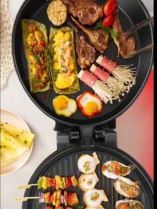 #扬子电饼铛#加深加大电饼铛 #在家做美食 #电饼铛双面加热#电饼铛烤肉 ,可做各种美食