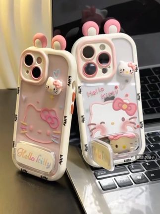 带镜子支架的KT猫手机壳太可爱啦。#苹果手机壳 #这个手机壳真的长在我心巴上了 #好物推荐🔥