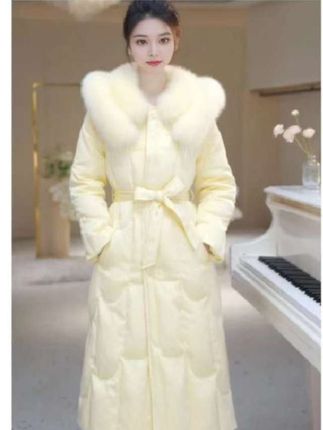 #品质女装#真狐狸毛双层领白鸭绒棉衣外套#保暖穿搭 #引领时尚潮流 #美出新高度