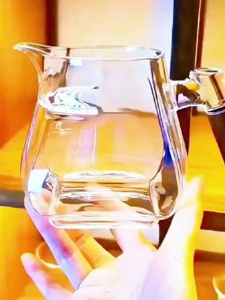加厚高档月牙带茶漏过滤网一体玻璃茶壶泡绿茶器分茶杯公道杯茶具#茶漏一体公道杯 #玻璃茶壶#泡茶神器 #分茶器#公杯