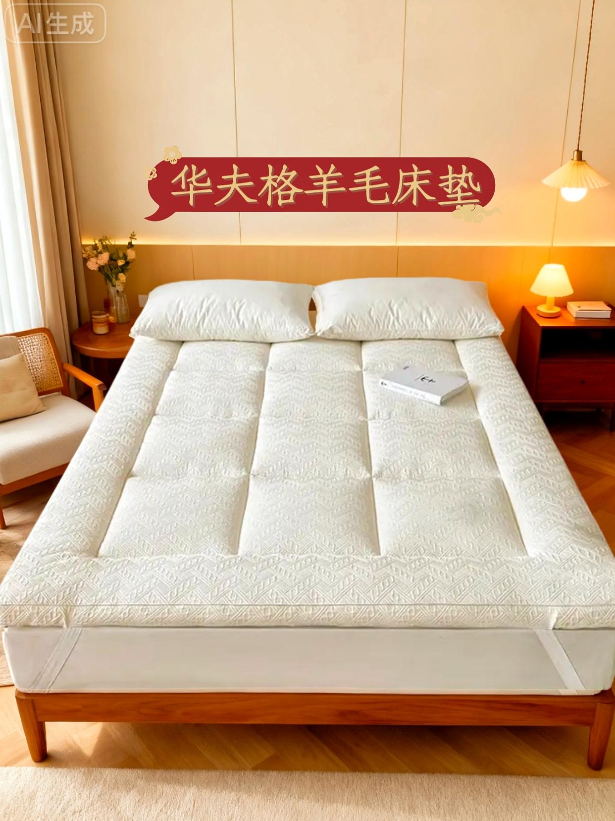 北极绒羊毛床垫。没想到抱着试试看的心态入手了这个羊毛床垫这么舒服,软硬刚刚好,躺在上面贴合身体曲线,久睡不易塌陷,华夫格的面料,吸湿透气,收纳也很方便#家纺床上用品 #居家好物 #床垫#羊毛床垫