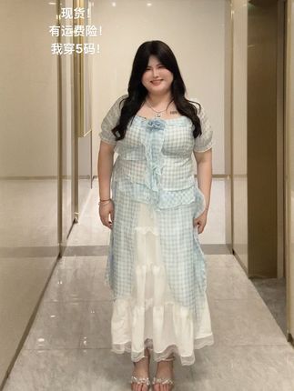 甜妹穿搭!#温柔风穿搭 #大码女装 #胖女孩穿搭 #甜妹