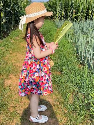 夏天就要穿这种绵绸的裙子,又轻薄又凉快#夏天该有的样子 #夏季穿搭 #女童连衣裙 #生女儿就要这样穿 #女宝穿搭