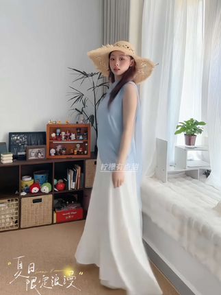 白色冰丝裤裙夏季新款高腰垂感飘逸半身裙裤休闲薄款#阔腿裤 #冰丝裤 #半身裙 #裤裙 #无限回购的宝藏单品 @DOU+小助手
