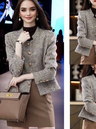 哥弟阿玛施正品秋季小香风外套女款爆款2025新款气质长袖休闲上衣#哥弟阿玛施#正品秋季小香风外套#女款爆款2025#新款气质长袖休闲上衣