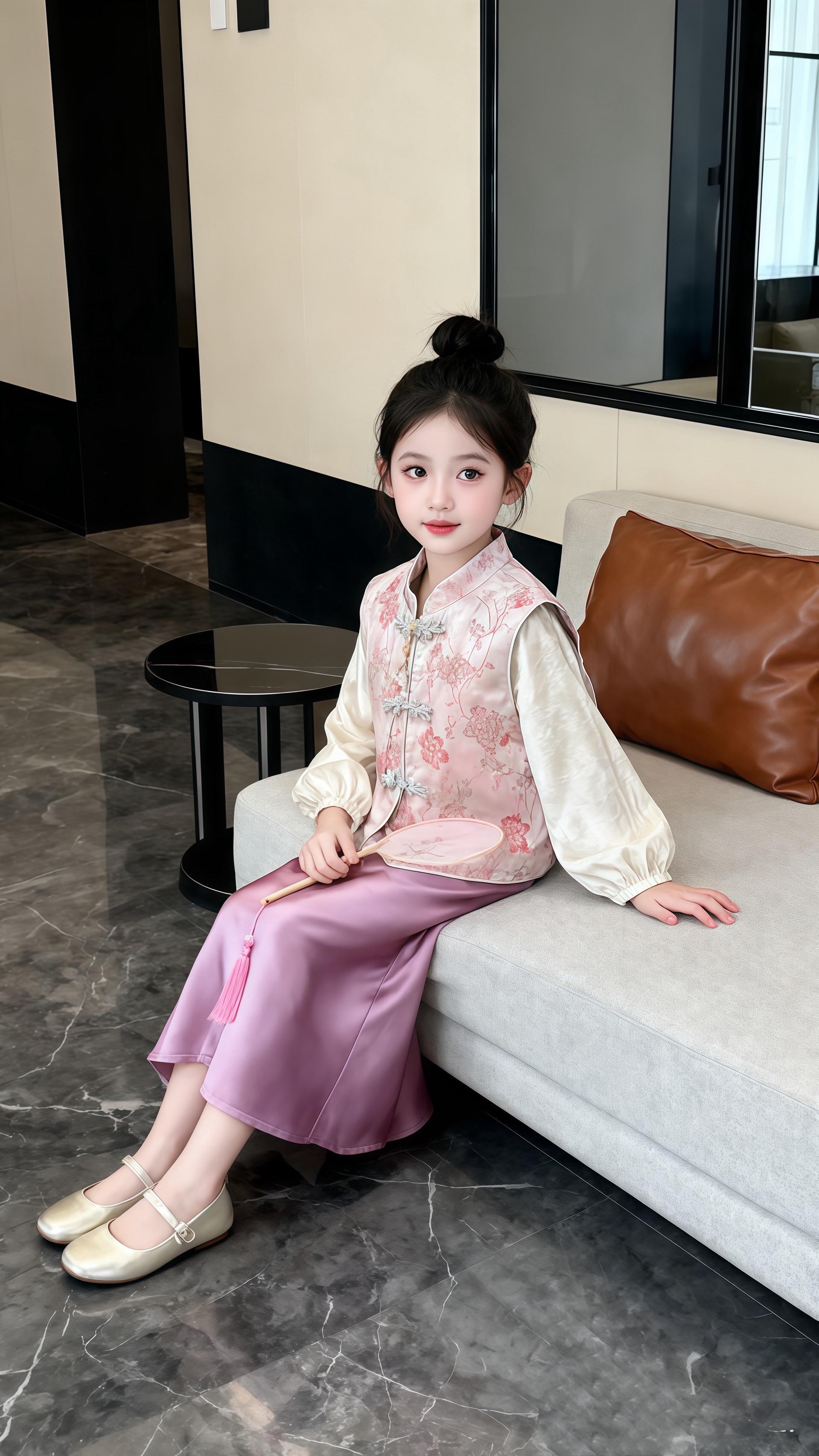 #国风古韵 #女童汉服 #秀出新国风 #国风穿搭 #生女儿就是用来打扮的