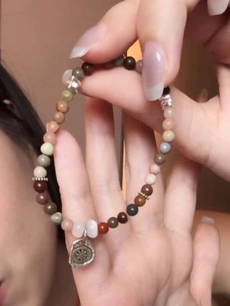 925银手链,【莫高】原创小众设计风格,戈壁风 个性 叠搭手链,男女同款,时尚百搭#手链#男女同款 #时尚饰品 #小众设计感 #首饰分享